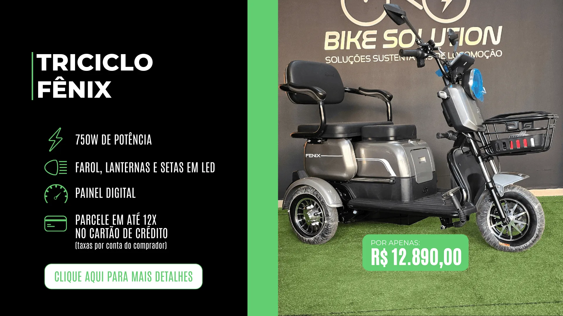 Banner – Triciclo Elétrico Fênix 750w​